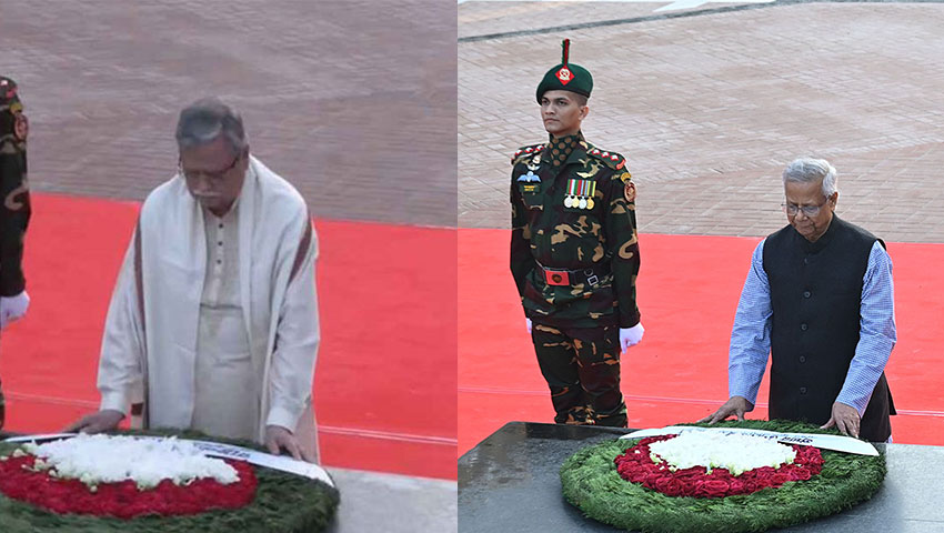 শহীদ বুদ্ধিজীবীদের প্রতি রাষ্ট্রপতি ও প্রধান উপদেষ্টার শ্রদ্ধা